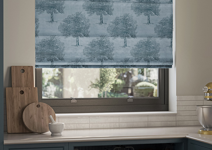 Vintage Tree Velvet, Monochrome - Motorised Roman Blind - Image 5
